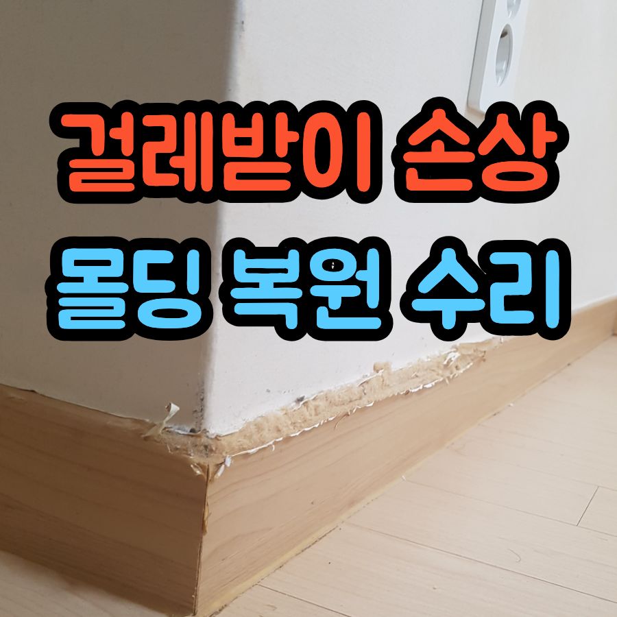 걸레받이 손상 복원 수리 , 너덜해진 몰딩 깔끔하게 복구